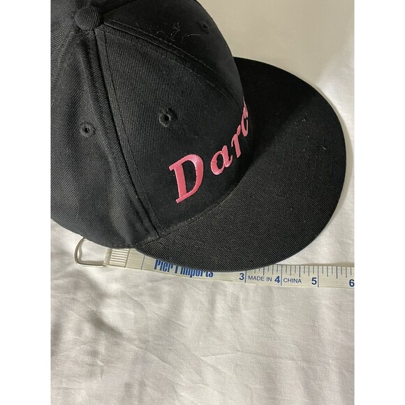 LIDS BASEBALL TRUCKER CAP HAT BLACK 20 % WOOL SIZE 7 1/4  BLACK DARCEE'S LOGO - Picture 7 of 9